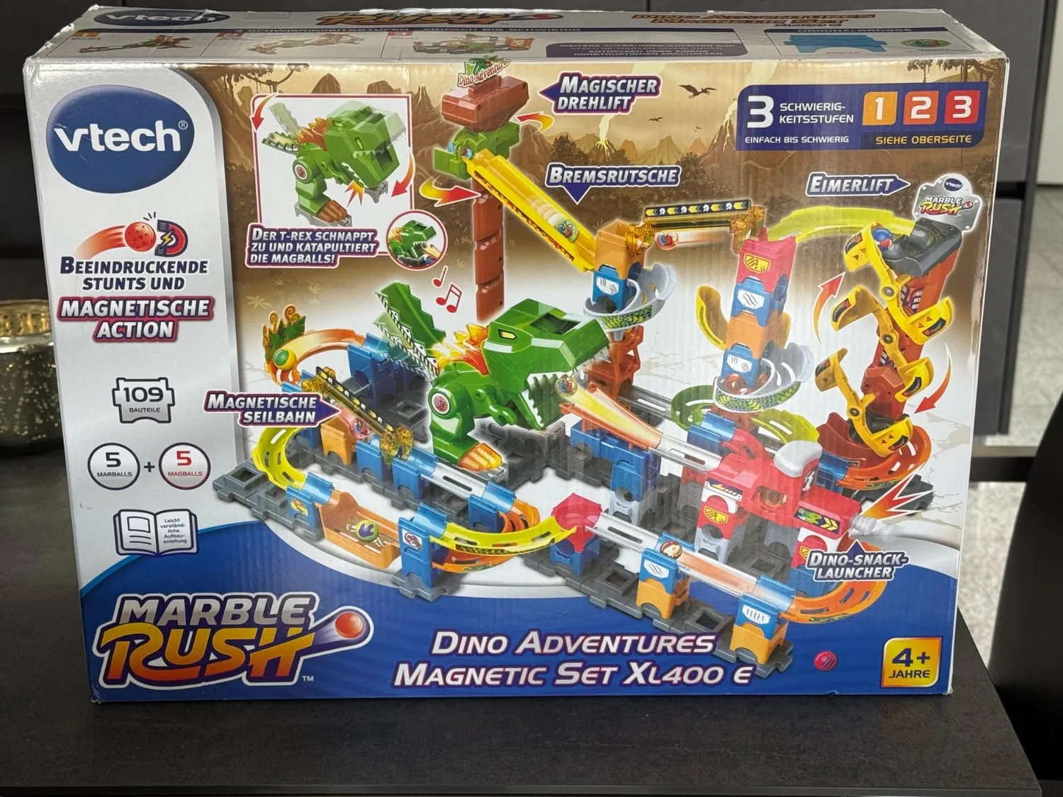 VTech Marble Rush Dino Adventures XL400 Murmelbahn 109-tlg.