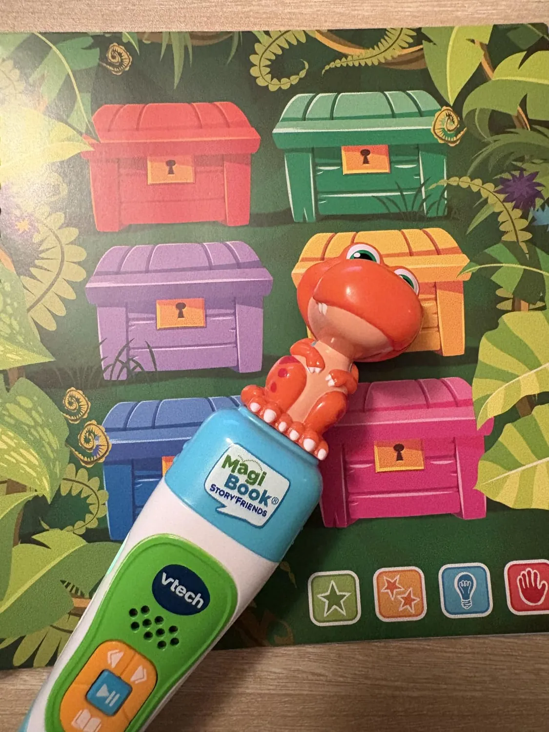 VTech MagiBook Formen und Farben Lernbuch Stufe 1 mit Dino
