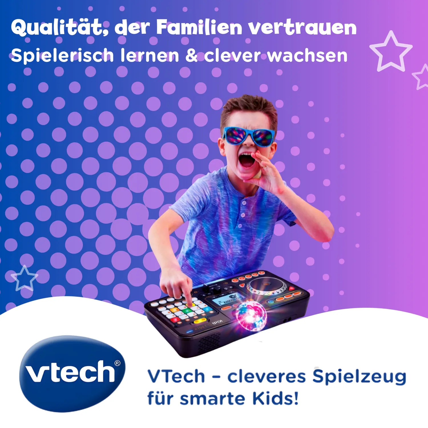 VTech Kidi DJ Mix Mischpult schwarz mit Bluetooth 6-12 Jahre