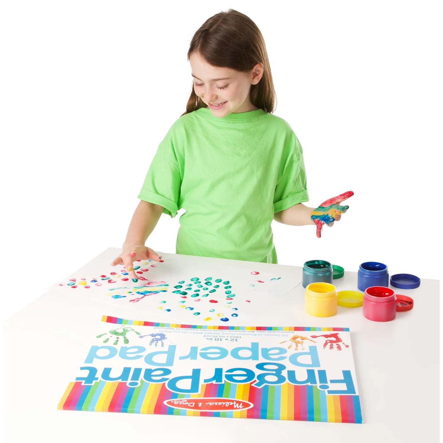 Melissa & Doug Fingerfarben Papierblock A3 Glanz 30x46cm