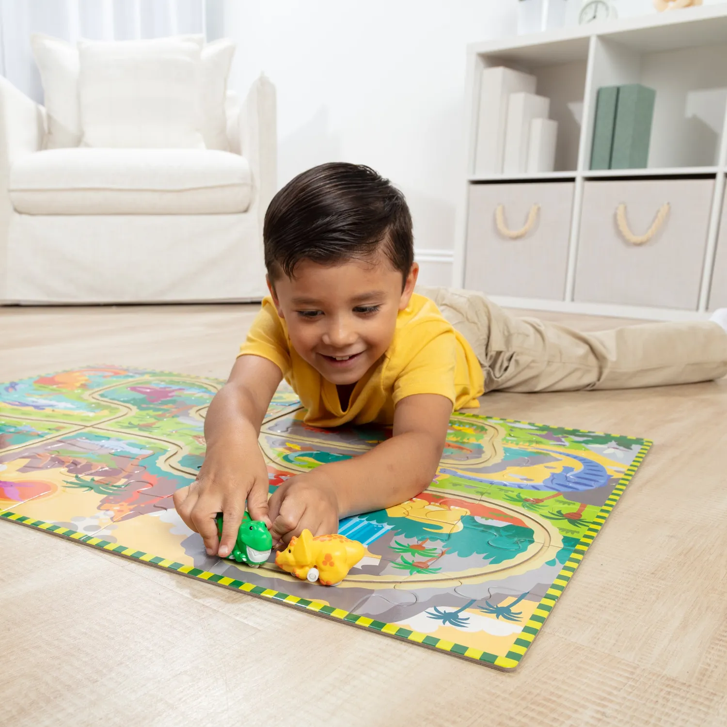 Melissa & Doug Dinosaur Adventure Tracks Bodenpuzzle 48 Teile