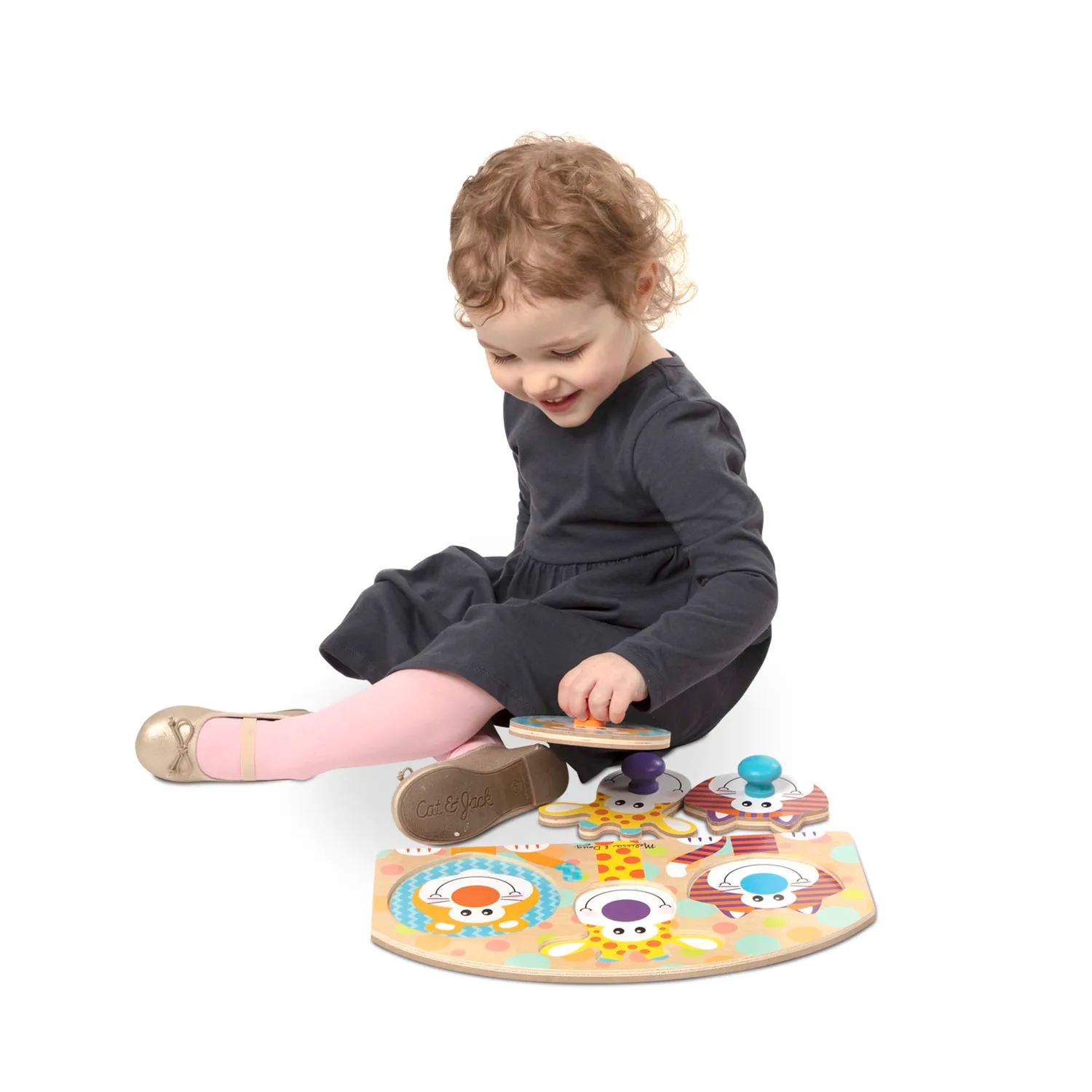 Melissa & Doug Safari Steckpuzzle Holz 3 Teile ab 1 Jahr