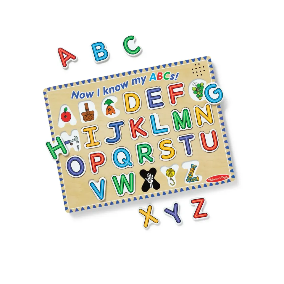 Melissa & Doug Alphabet Sound Puzzle Holzpuzzle 26 Teile mit Ton