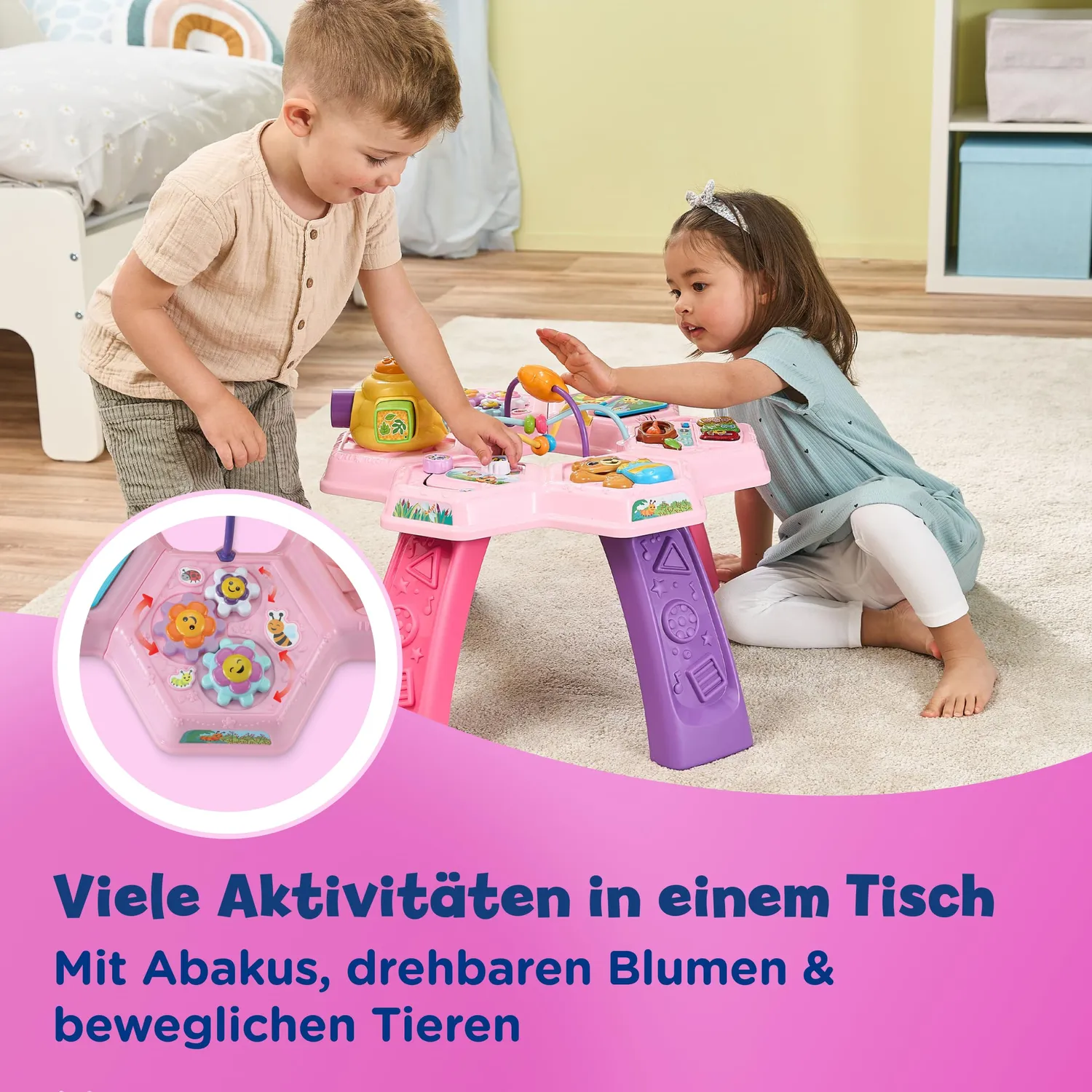 VTech Entdeckertisch Lerntisch Rosa 12-36 Monate