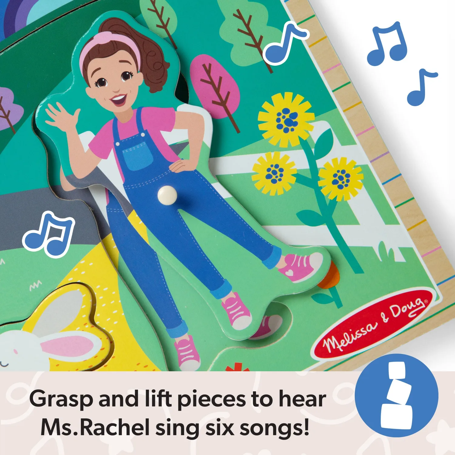 Melissa & Doug Ms. Rachel Wooden Song Puzzle 6-teilig