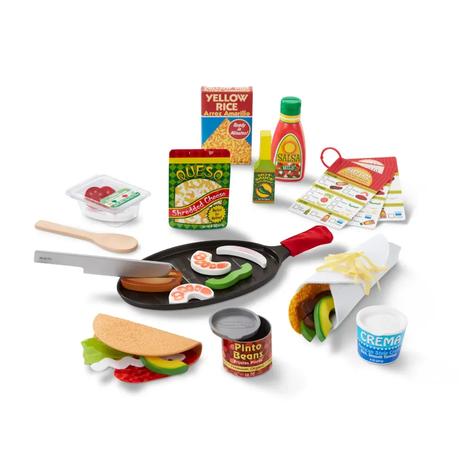 Melissa & Doug Fill & Fold Taco Spielset Holz 43-teilig