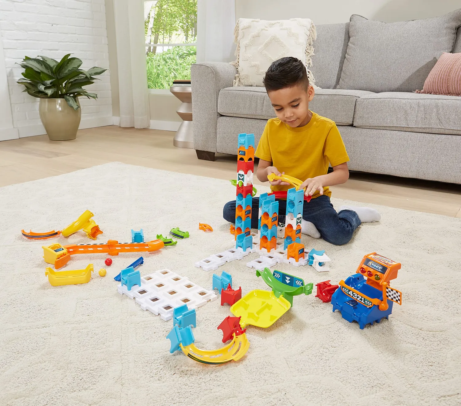 Vtech Marble Rush Racing Set M200 E Kugelbahn 73-teilig mit Sound