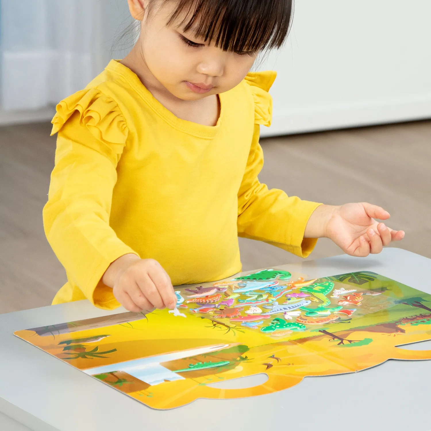 Melissa & Doug Puffy Sticker Dinosaurier 36 Sticker mit Tafel