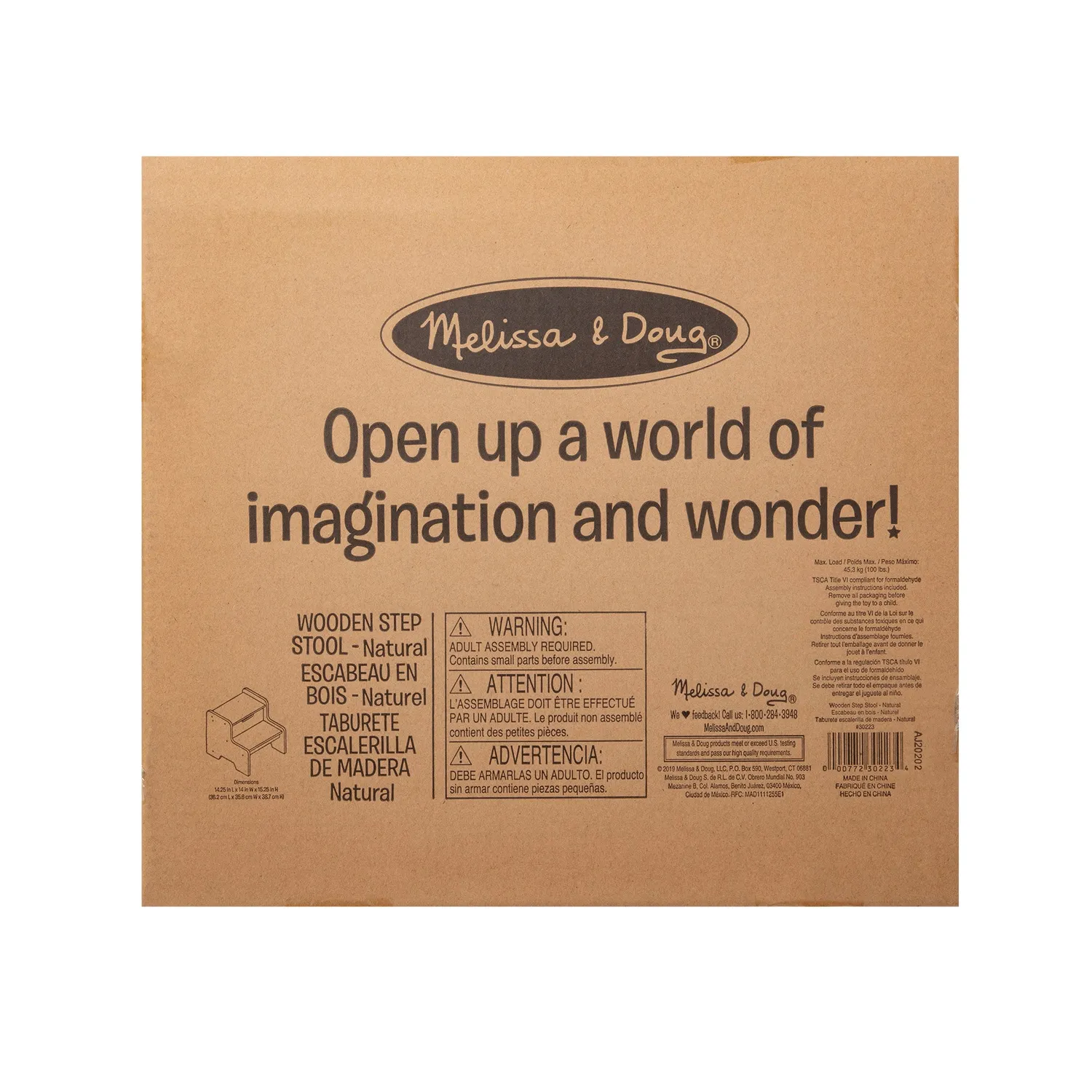 Melissa & Doug Tritthocker Holz natur 2-stufig
