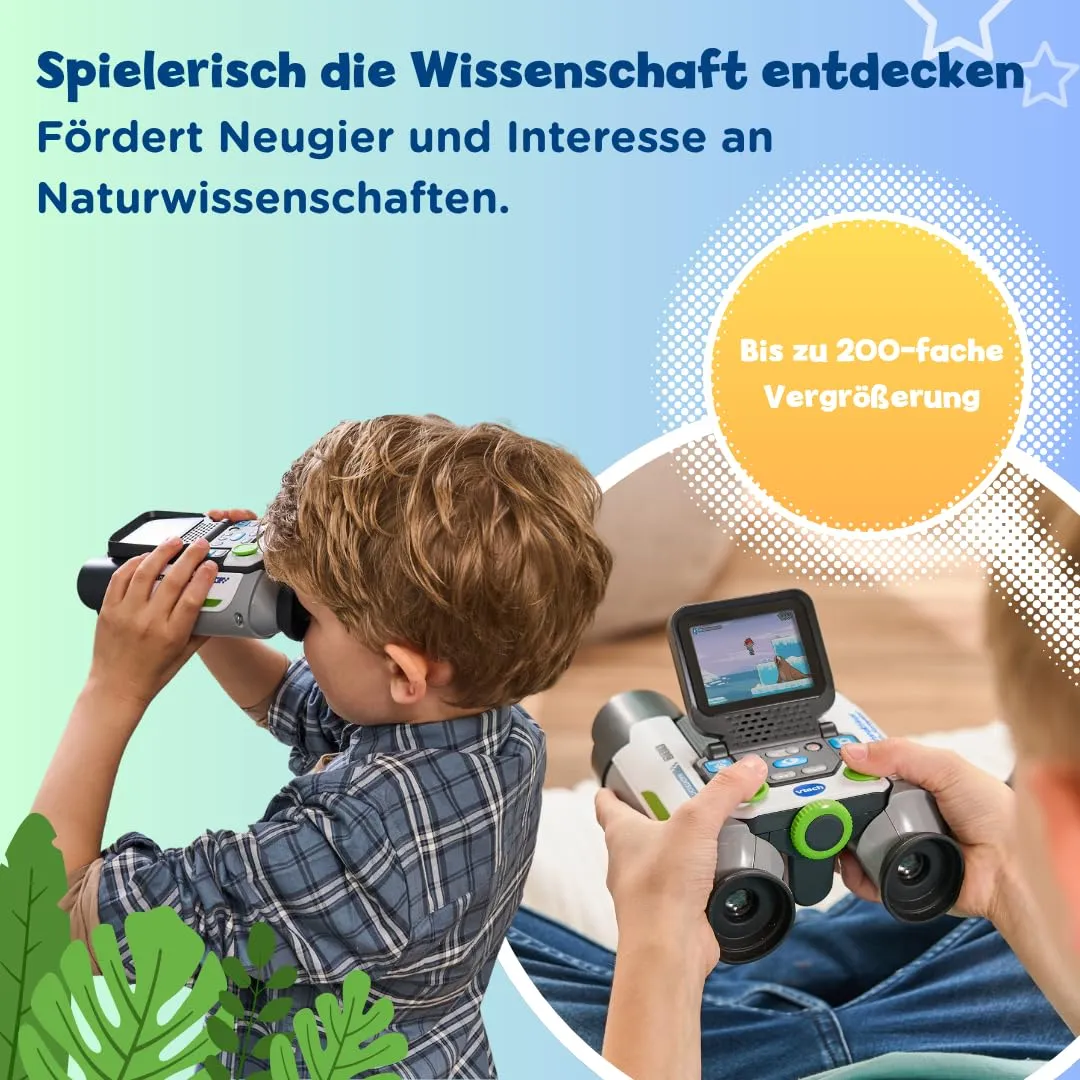 VTech Interaktives Video-Fernglas Kamera 10x Zoom mit BBC Fakten