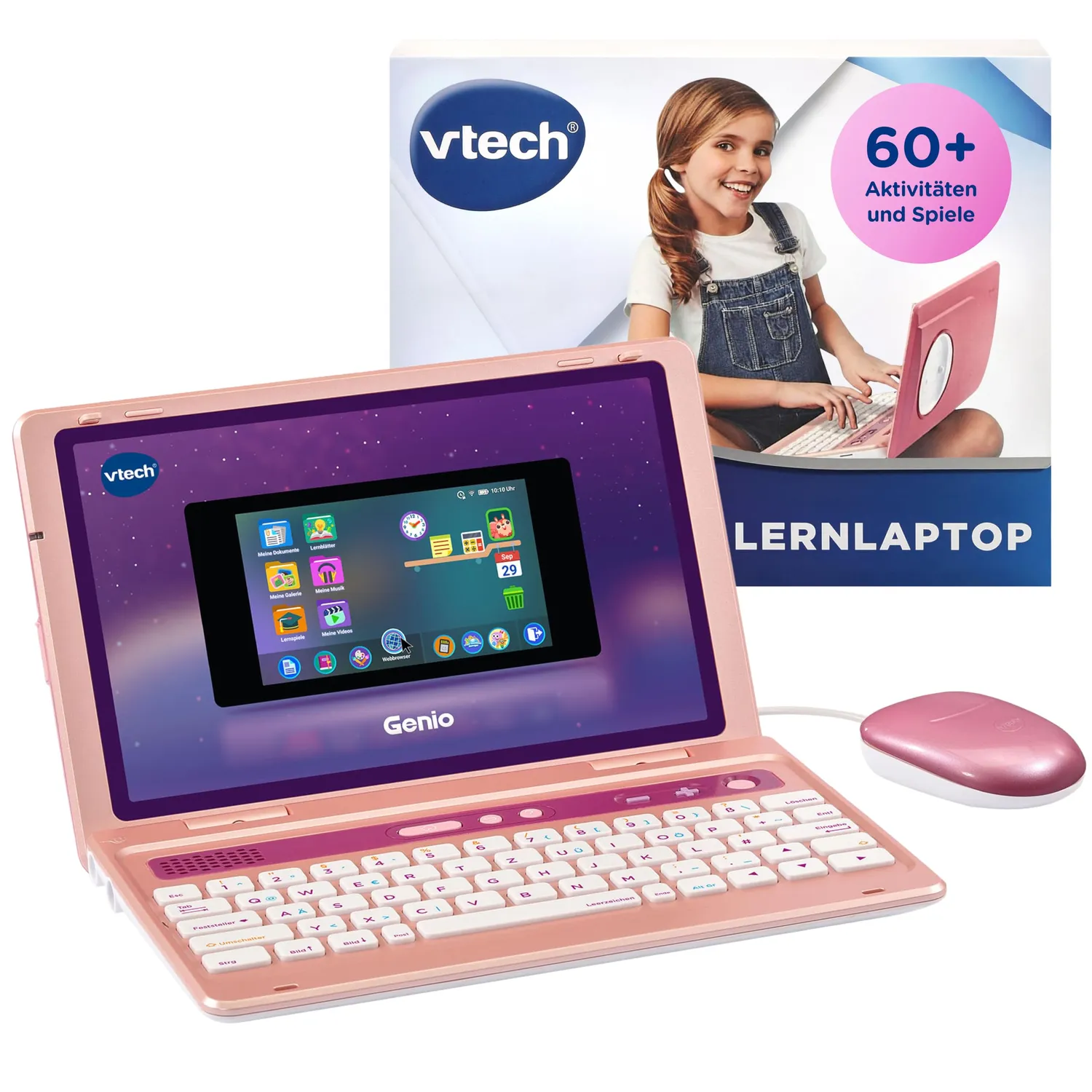 VTech Genio Lerncomputer Beere Kinderlaptop 40 Spiele