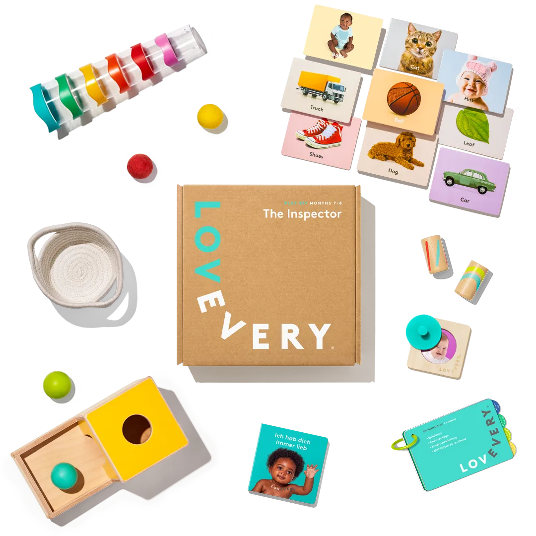 Lovevery Play Kits Inspektor-Set Spielzeugset Deutsch Objektpermanenz