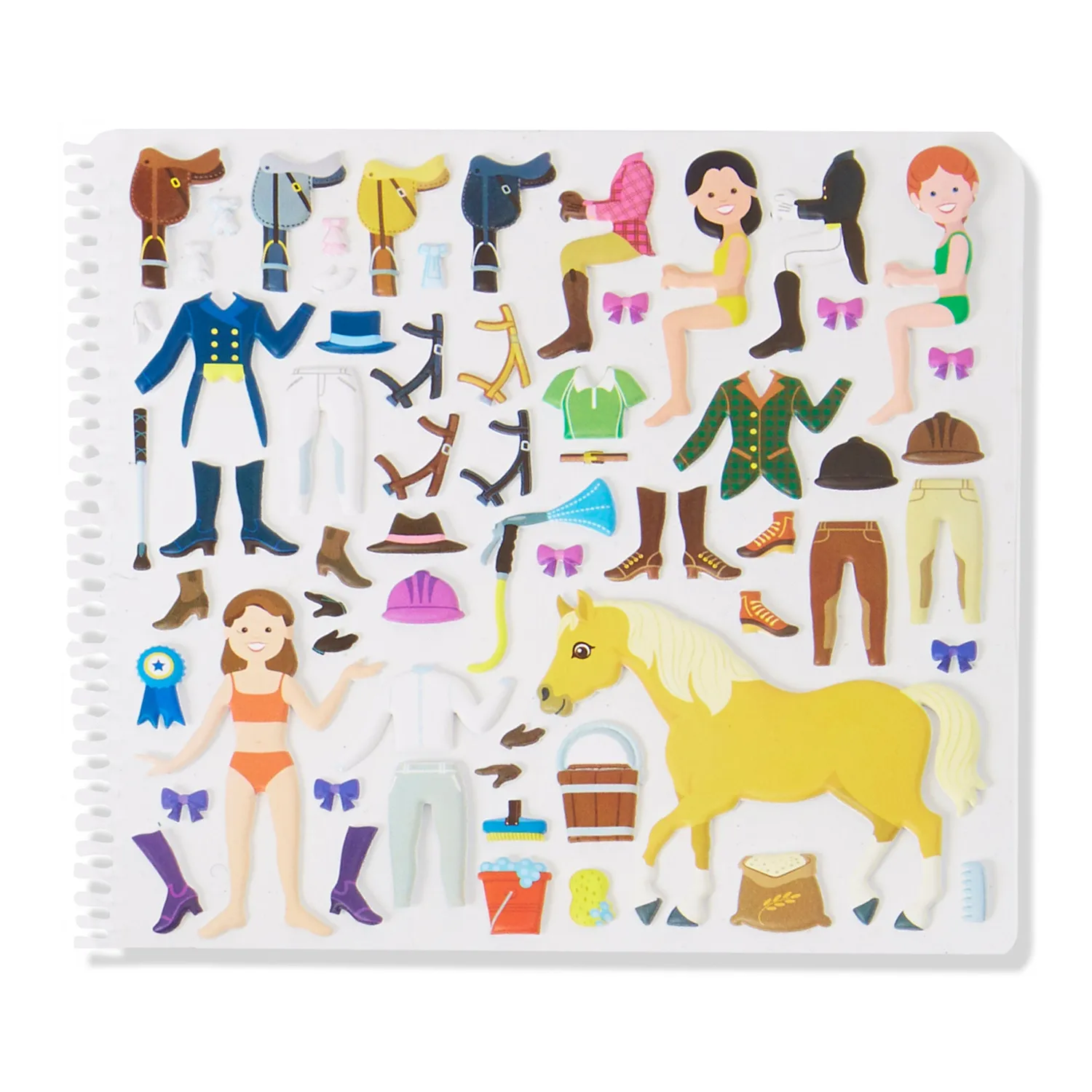 Melissa & Doug Riding Club Puffy Stickerheft Pferde 139 Sticker