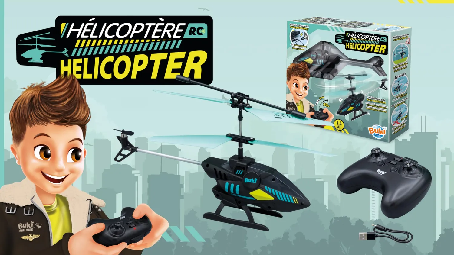 Buki 37295 RC Hubschrauber ferngesteuert 23 cm ab 8 Jahre