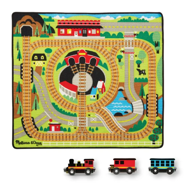 Melissa & Doug Round the Rails Spielteppich Zug