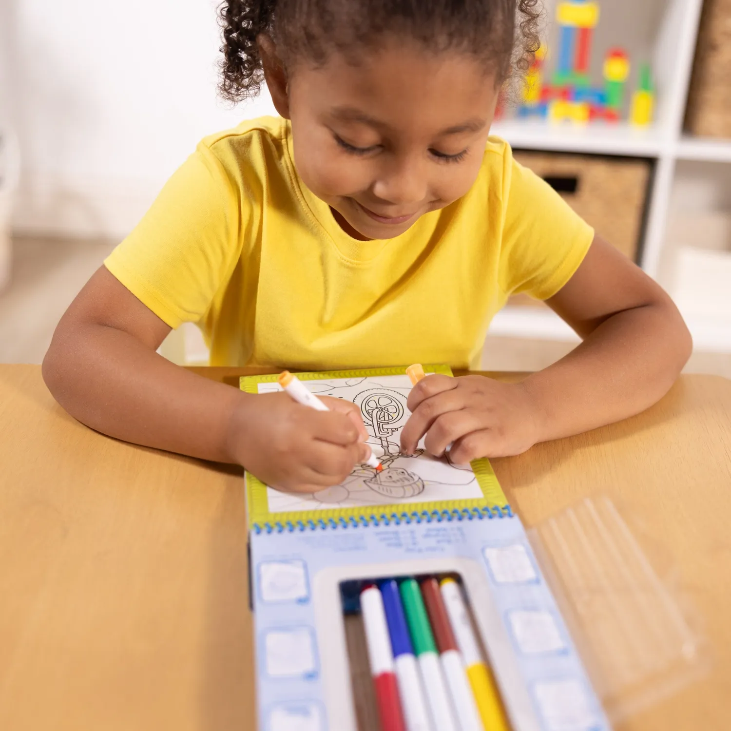 Melissa & Doug Color By Numbers Blue Malbuch 12 Bilder mit Filzstiften
