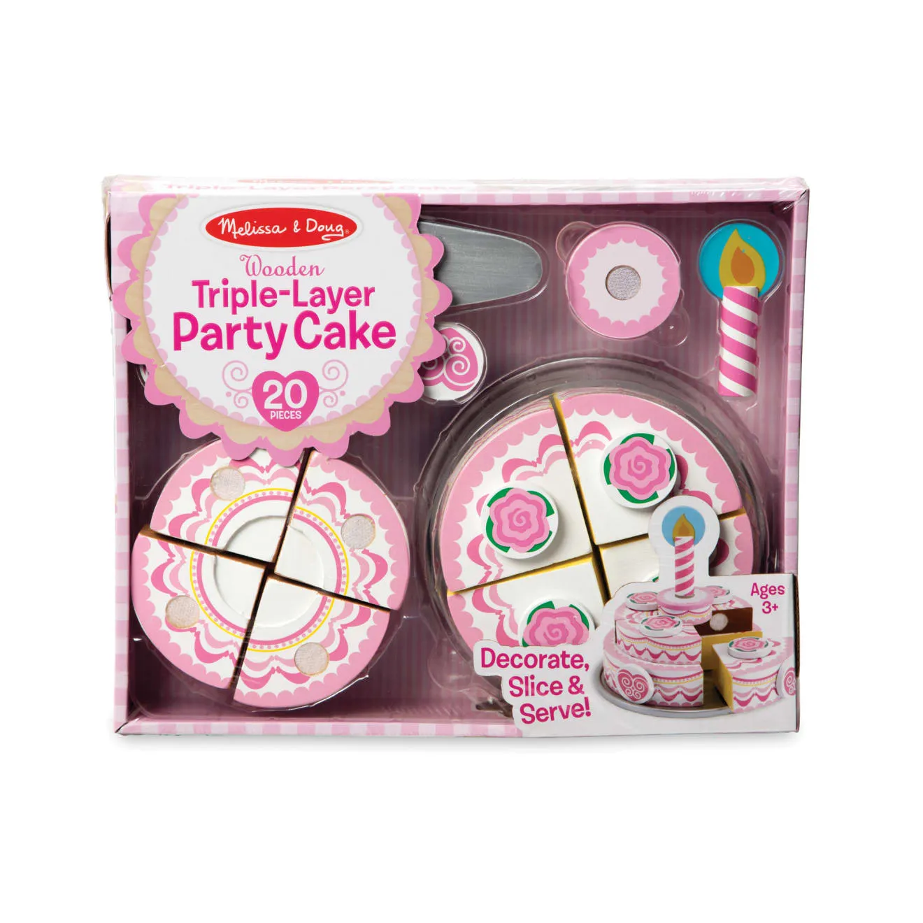 Melissa & Doug Triple-Layer Party Cake Holzspielkuchen 3-lagig