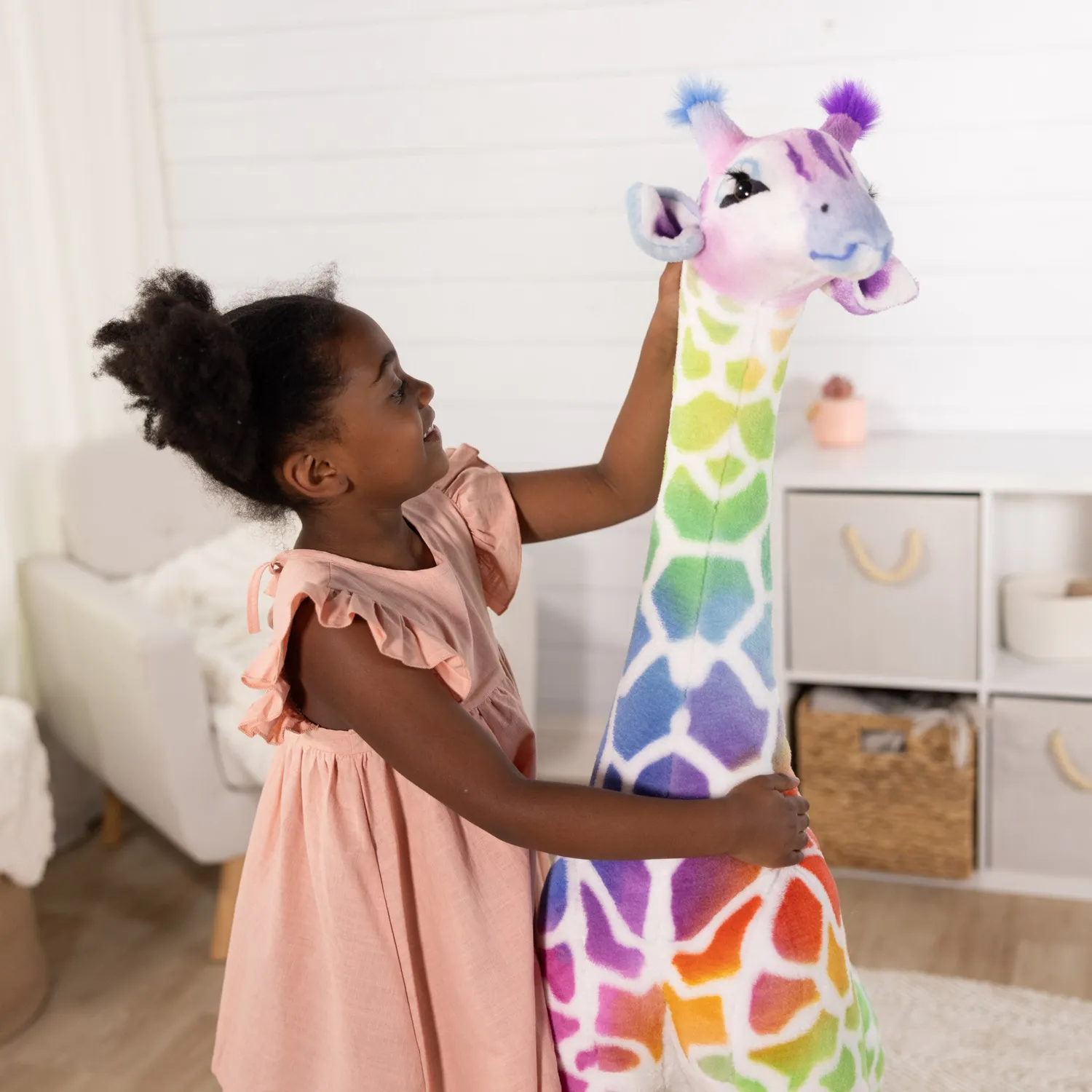 Melissa & Doug Rainbow Giraffe Plüsch 120 cm
