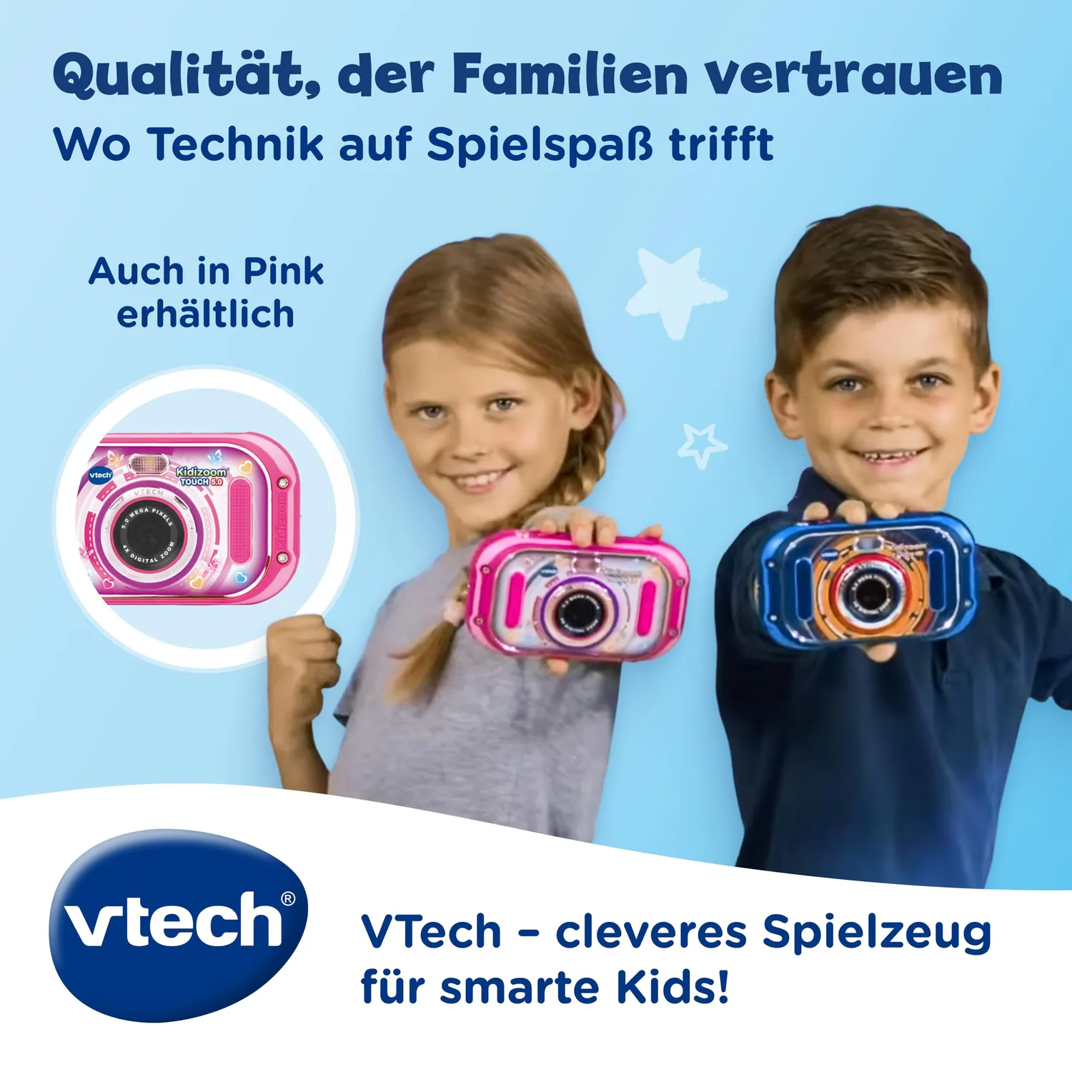 Vtech KidiZoom Touch 5.0 Kinderkamera blau