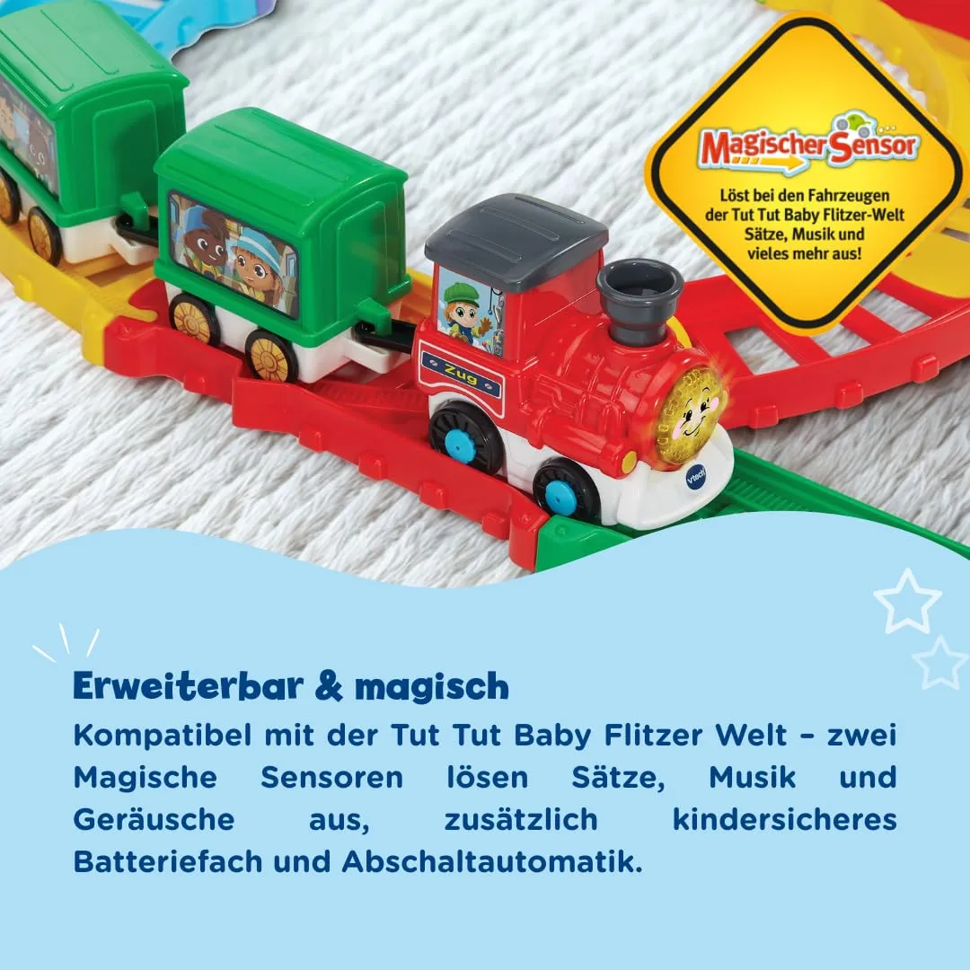 VTech Tut Tut Baby Flitzer Bahnhof Spielset mit Zug + Waggons