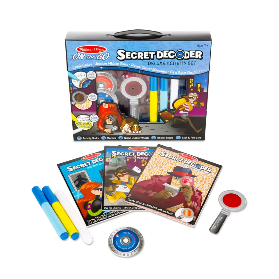 Melissa & Doug Secret Decoder Deluxe Activity Set Rätselblock On the Go