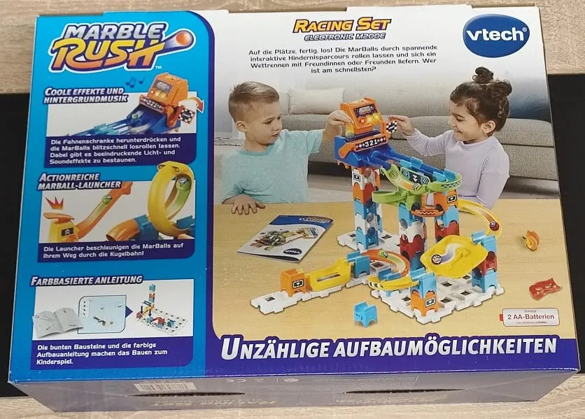 Vtech Marble Rush Racing Set M200 E Kugelbahn 73-teilig mit Sound