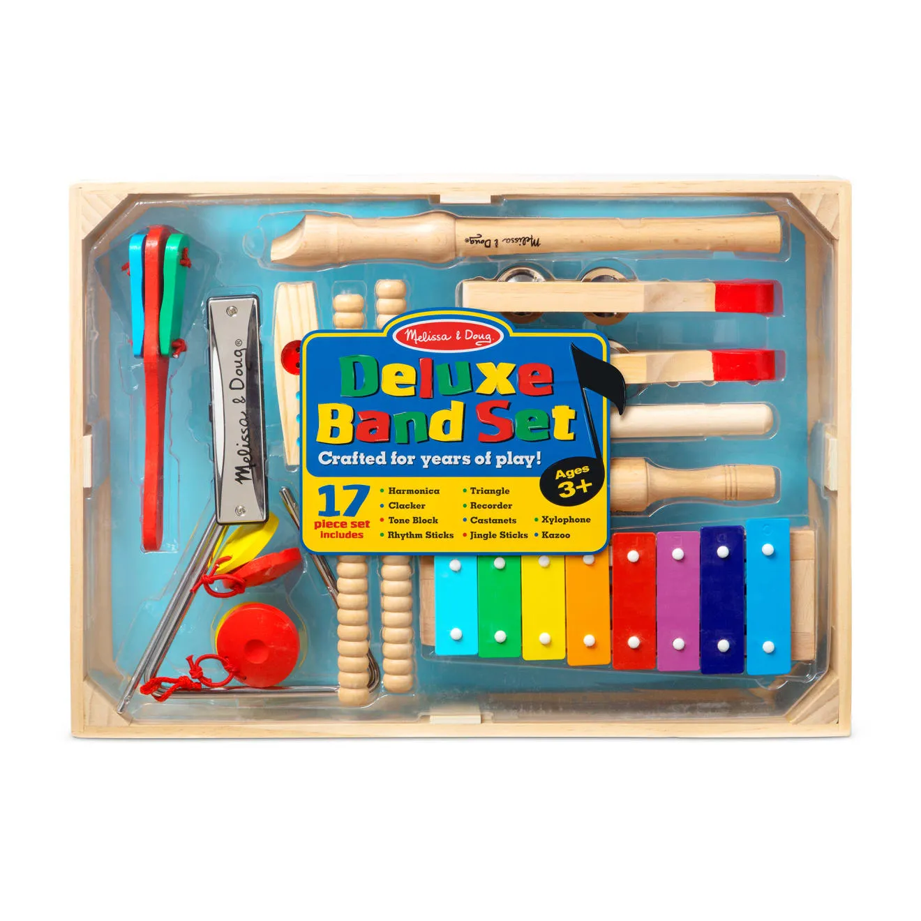 Melissa & Doug Deluxe Band Musikset Holz 11 Instrumente
