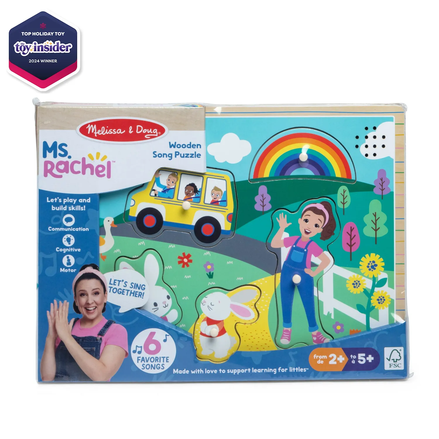 Melissa & Doug Ms. Rachel Wooden Song Puzzle 6-teilig