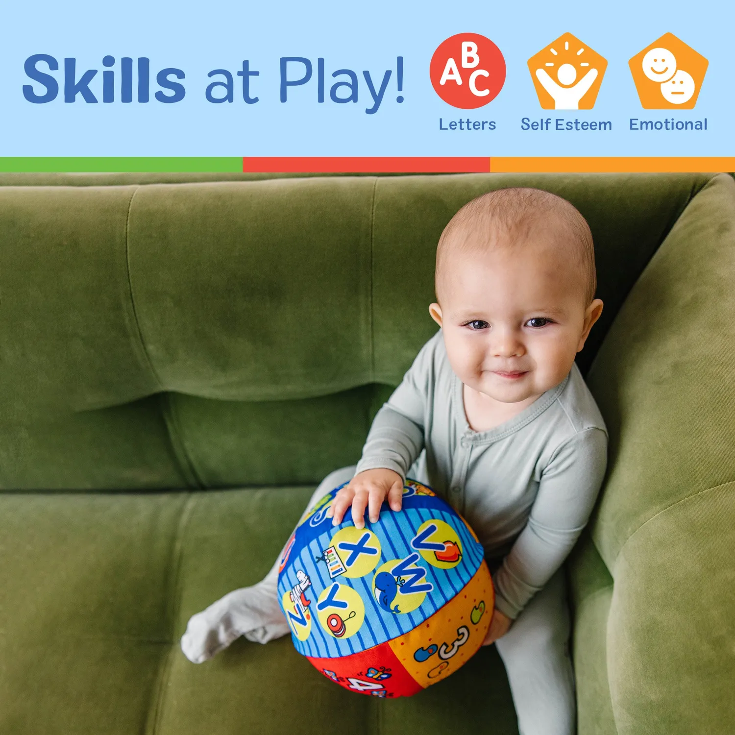 Melissa & Doug K's Kids 2-in-1 Talking Ball Lernball Stoff