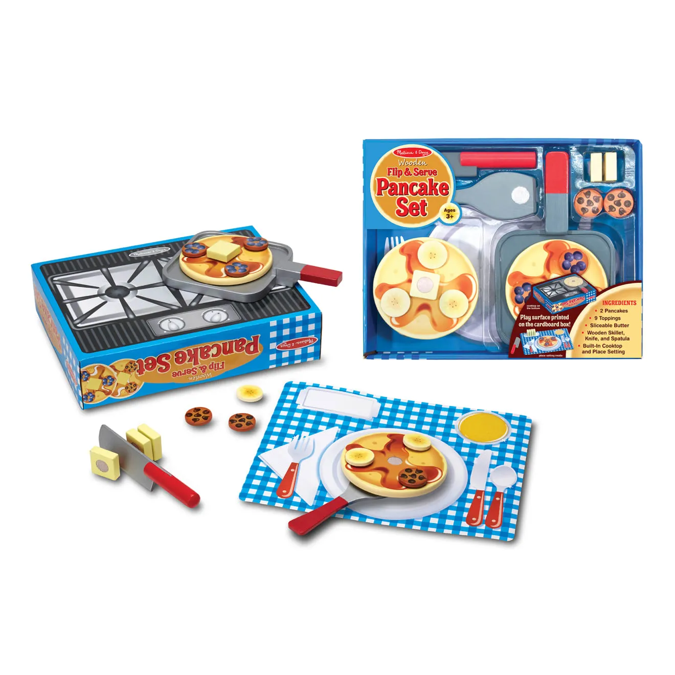 Melissa & Doug Flip & Serve Pancake Set Pfannkuchen Holz