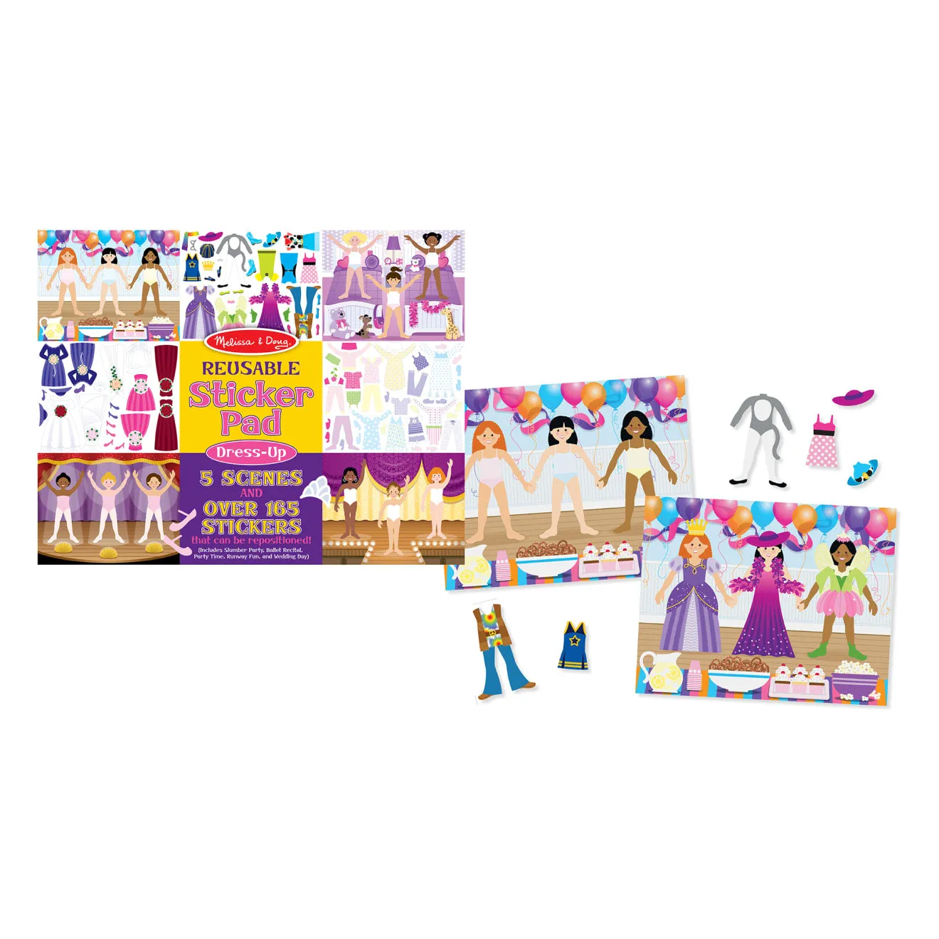 Melissa & Doug Dress-Up Stickerheft 165 wiederverwendbar