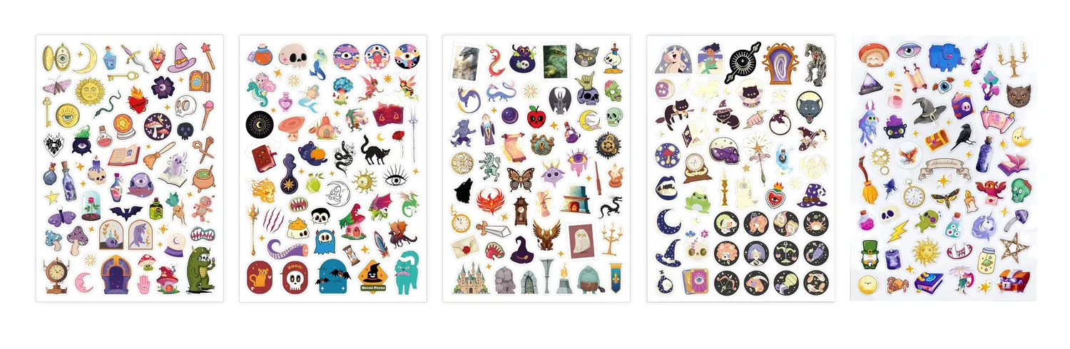 Buki France FK020 Stickertasche 200 Märchen A5 Gold