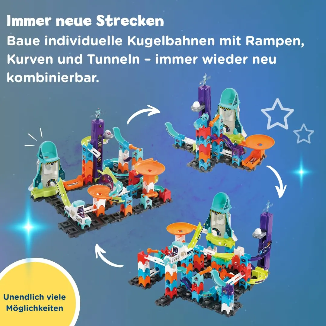 VTech Marble Rush Space Magnetic XL300 E Murmelbahn 115 Teile magnetisch