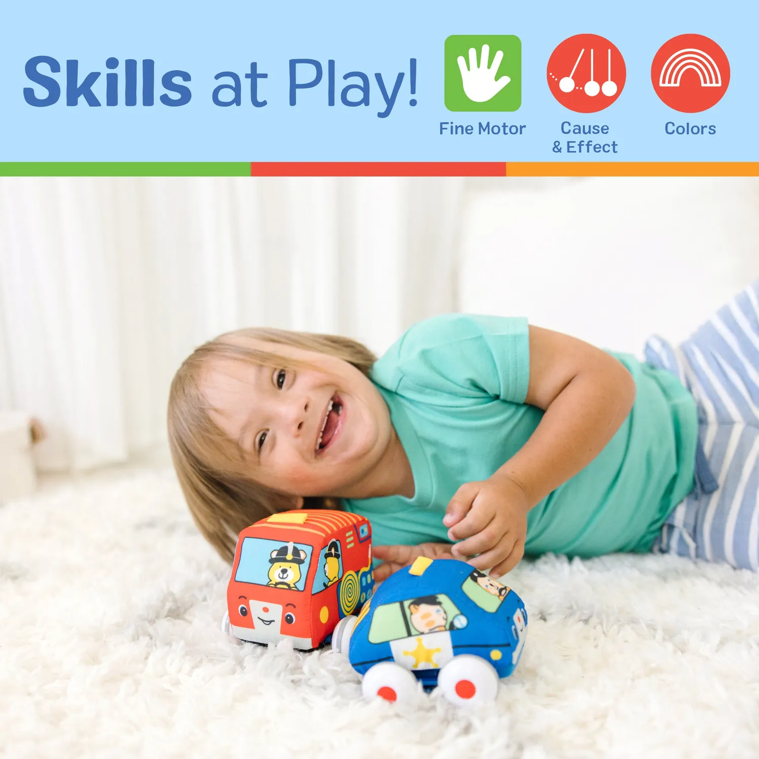Melissa & Doug K's Kids Pull-Back Vehicles Spielzeugautos 4er Set weich