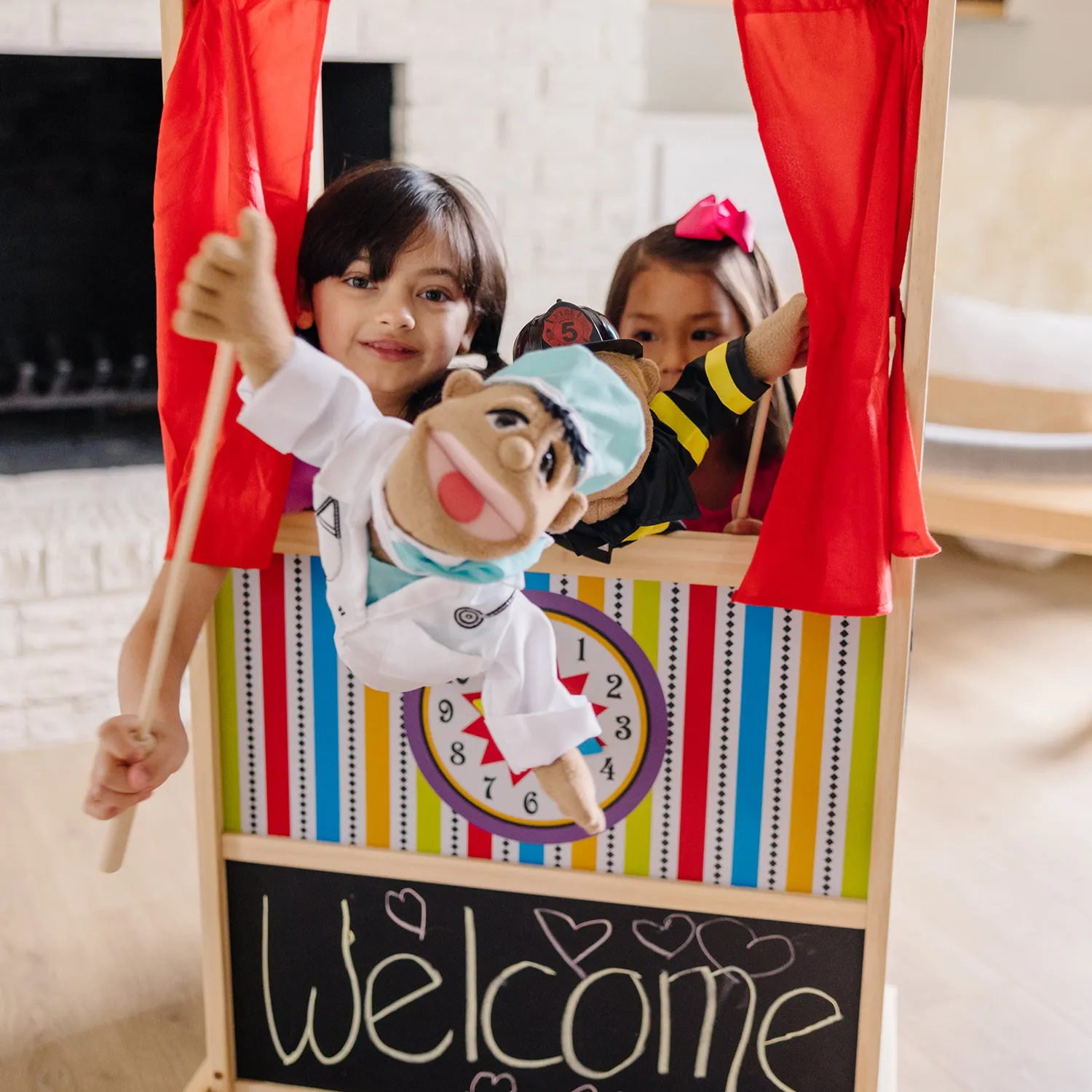 Melissa & Doug Wooden Deluxe Puppet Theater Holz