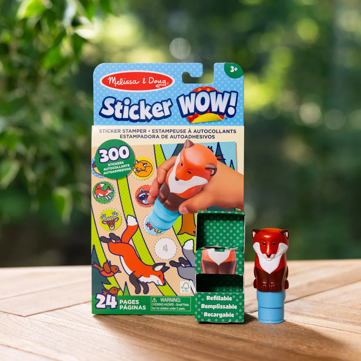 Melissa & Doug Sticker WOW Fuchs Stempel-Set 24 Seiten 300 Sticker
