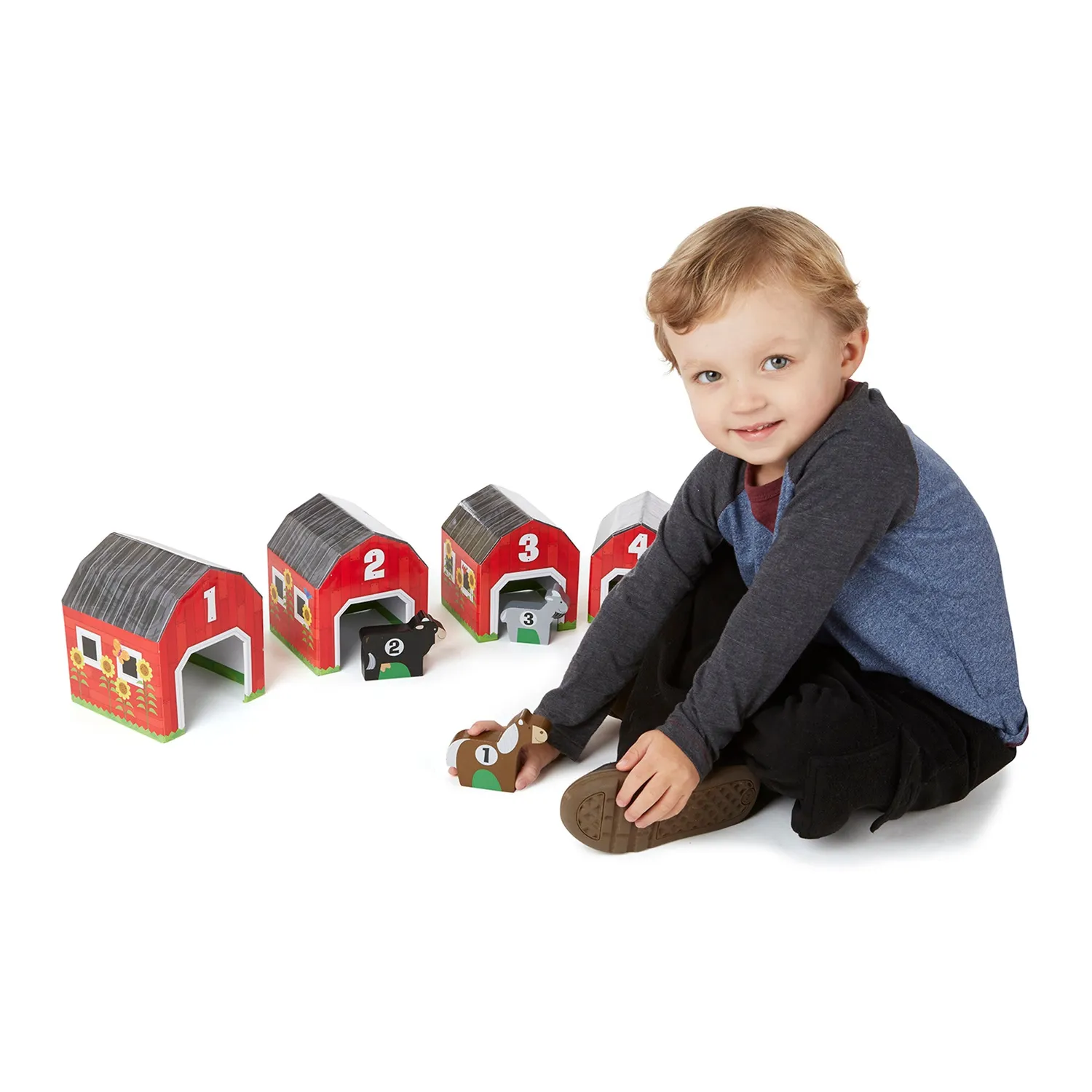 Melissa & Doug Nesting Barns Stapel- und Sortierspiel Bauernhof