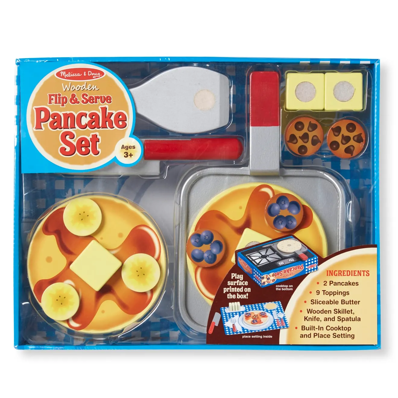 Melissa & Doug Flip & Serve Pancake Set Pfannkuchen Holz