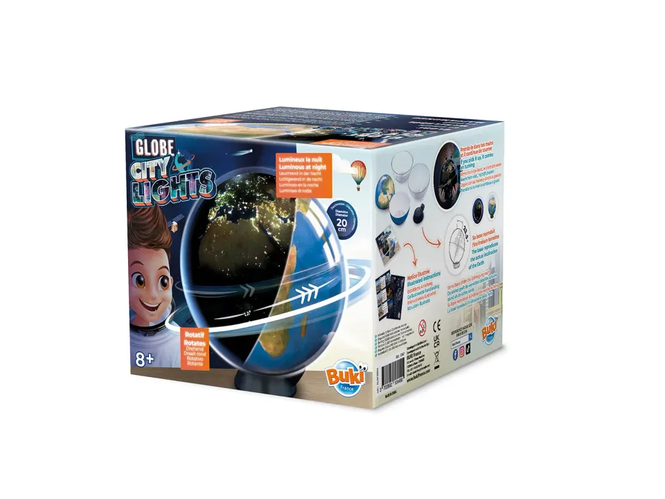 Buki France 7347 Citylight Leuchtglobus 20 cm Tag Nacht