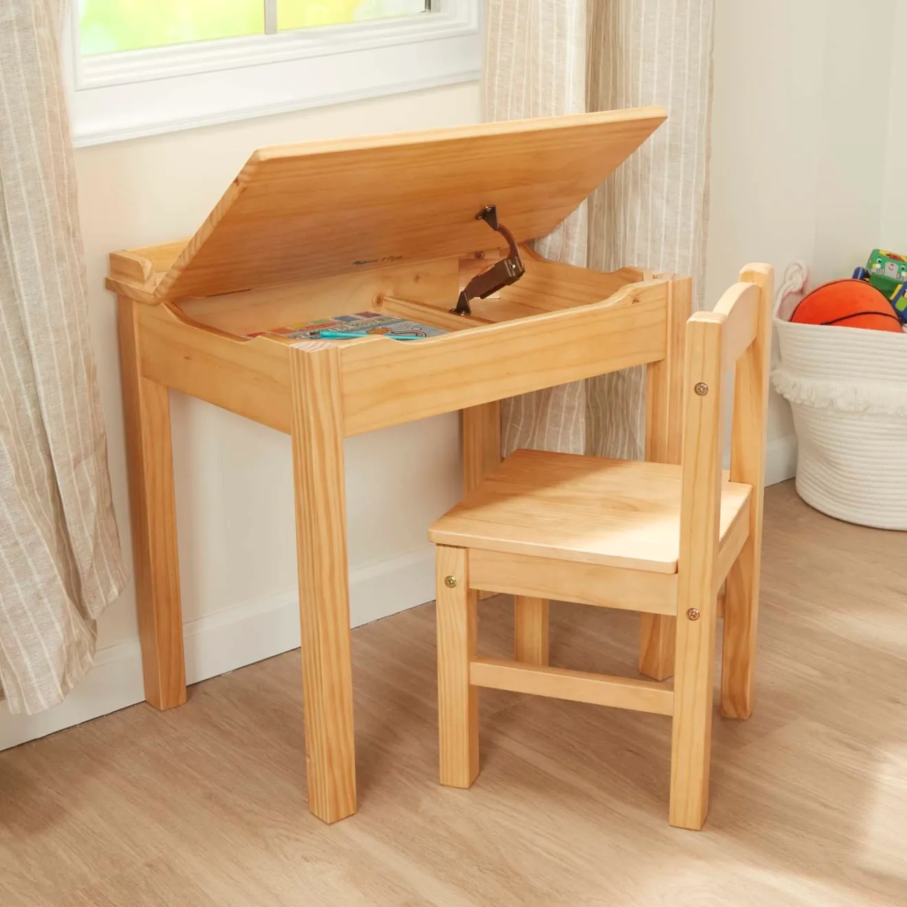 Melissa & Doug Lift-Top Desk Kinderschreibtisch Honig Holz