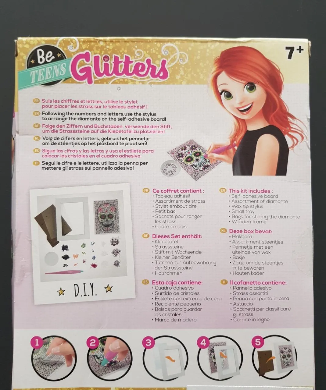 Buki Be Teens Glitters Totenkopf Diamond Painting Rahmen
