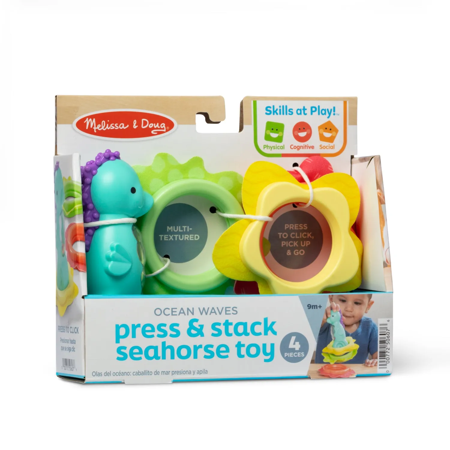 Melissa & Doug Ocean Waves Seahorse Steckspiel Baby ab Geburt