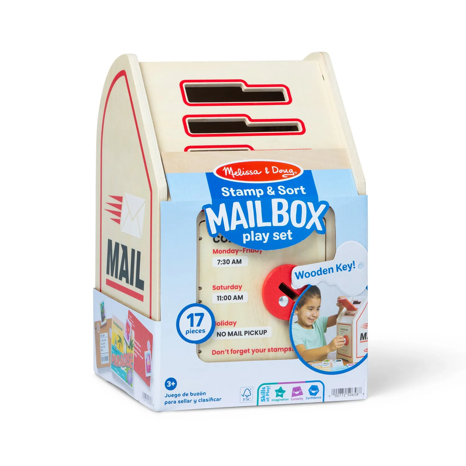Melissa & Doug Stamp and Sort Mailbox Briefkasten Holz Set