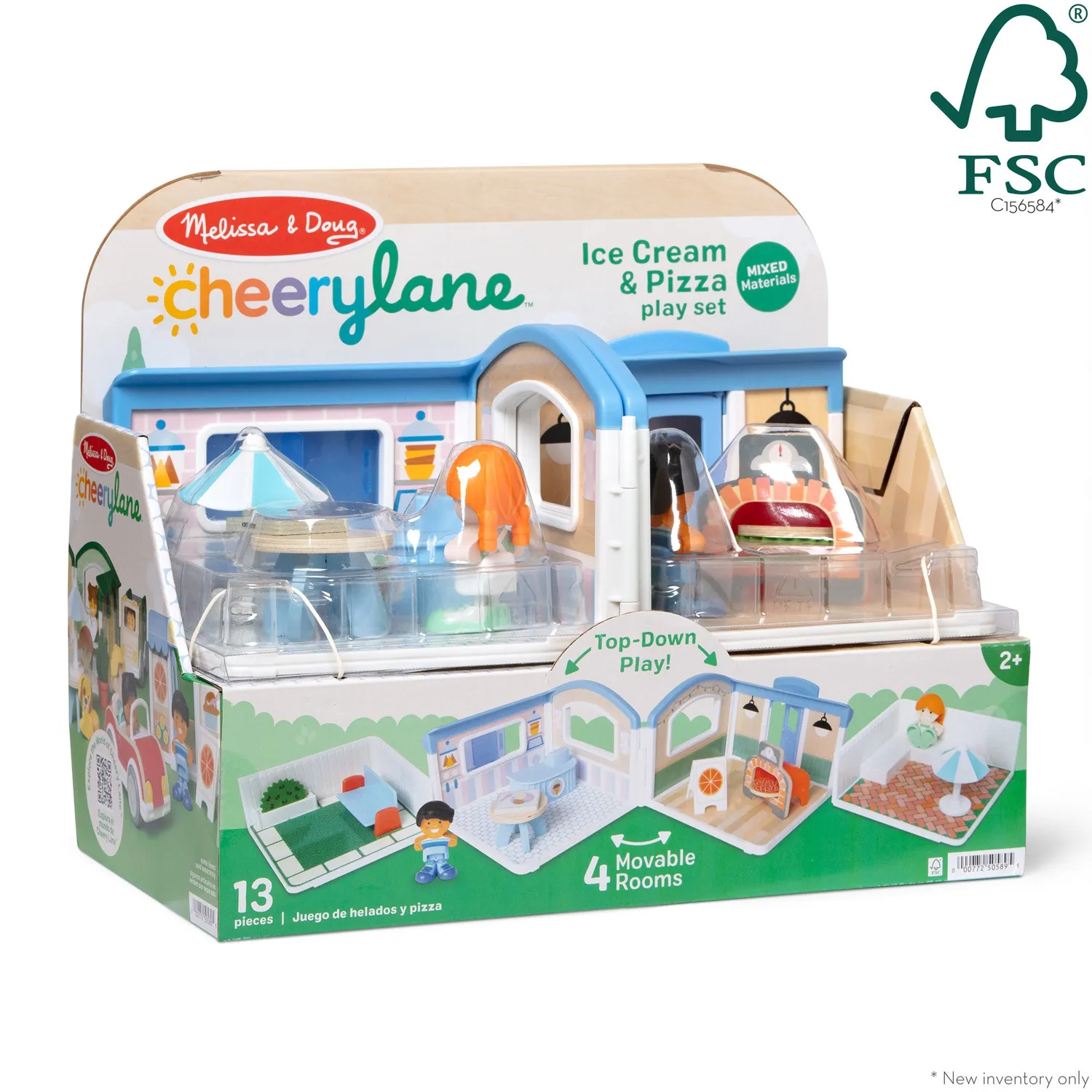 Melissa & Doug Cheery Lane Eis Pizza Puppenhaus 12-tlg