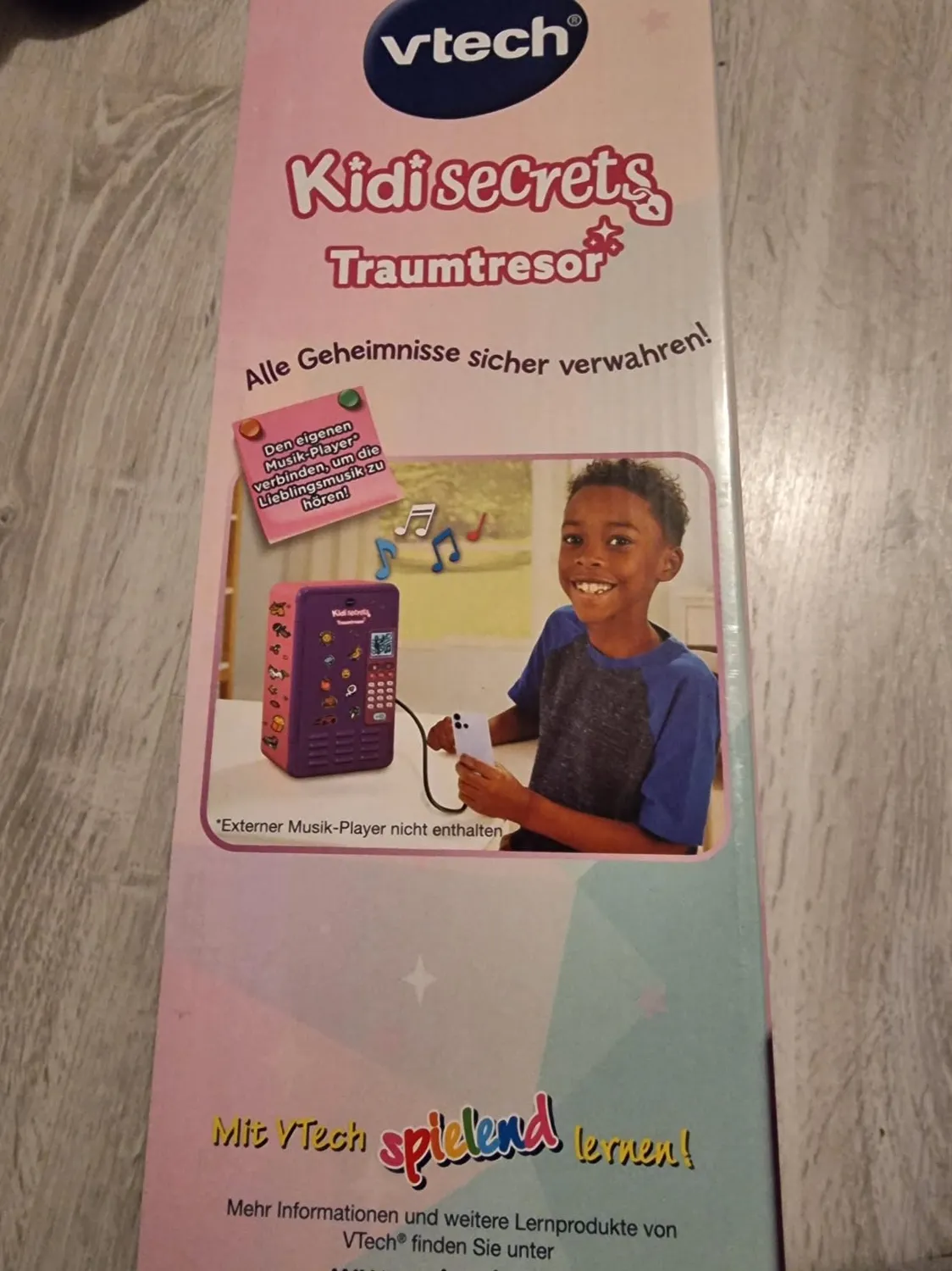 VTech KidiSecrets Traumtresor Kindersafe Lila-Schwarz mit Code