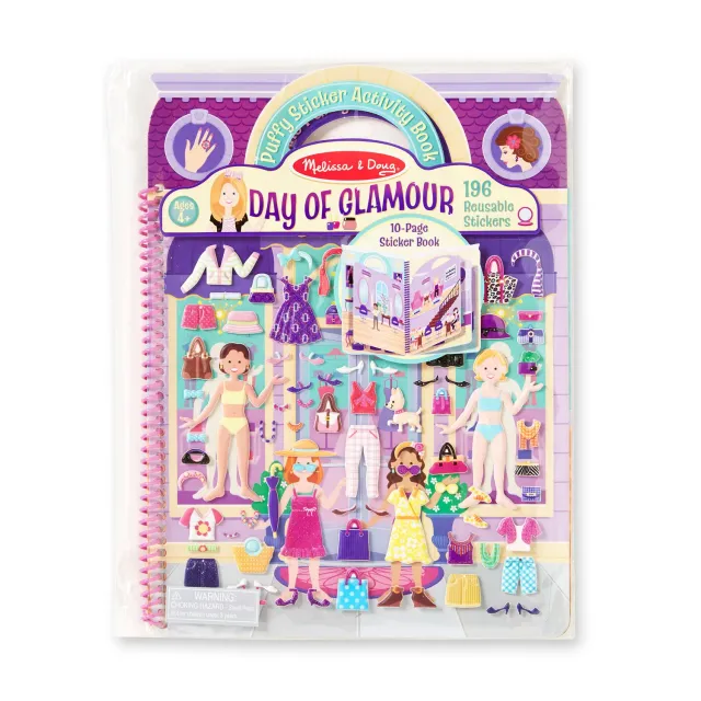 Melissa & Doug Day of Glamour Puffy Stickerbuch 196 Sticker