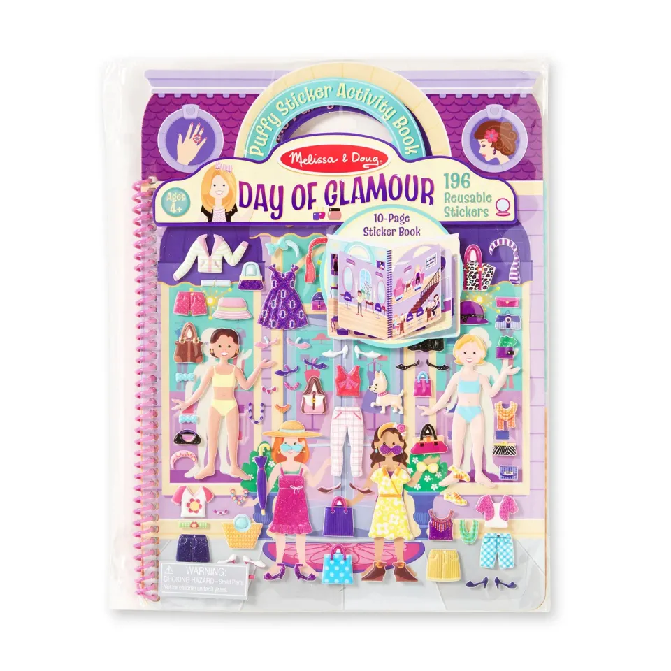 Melissa & Doug Day of Glamour Puffy Stickerbuch 196 Sticker