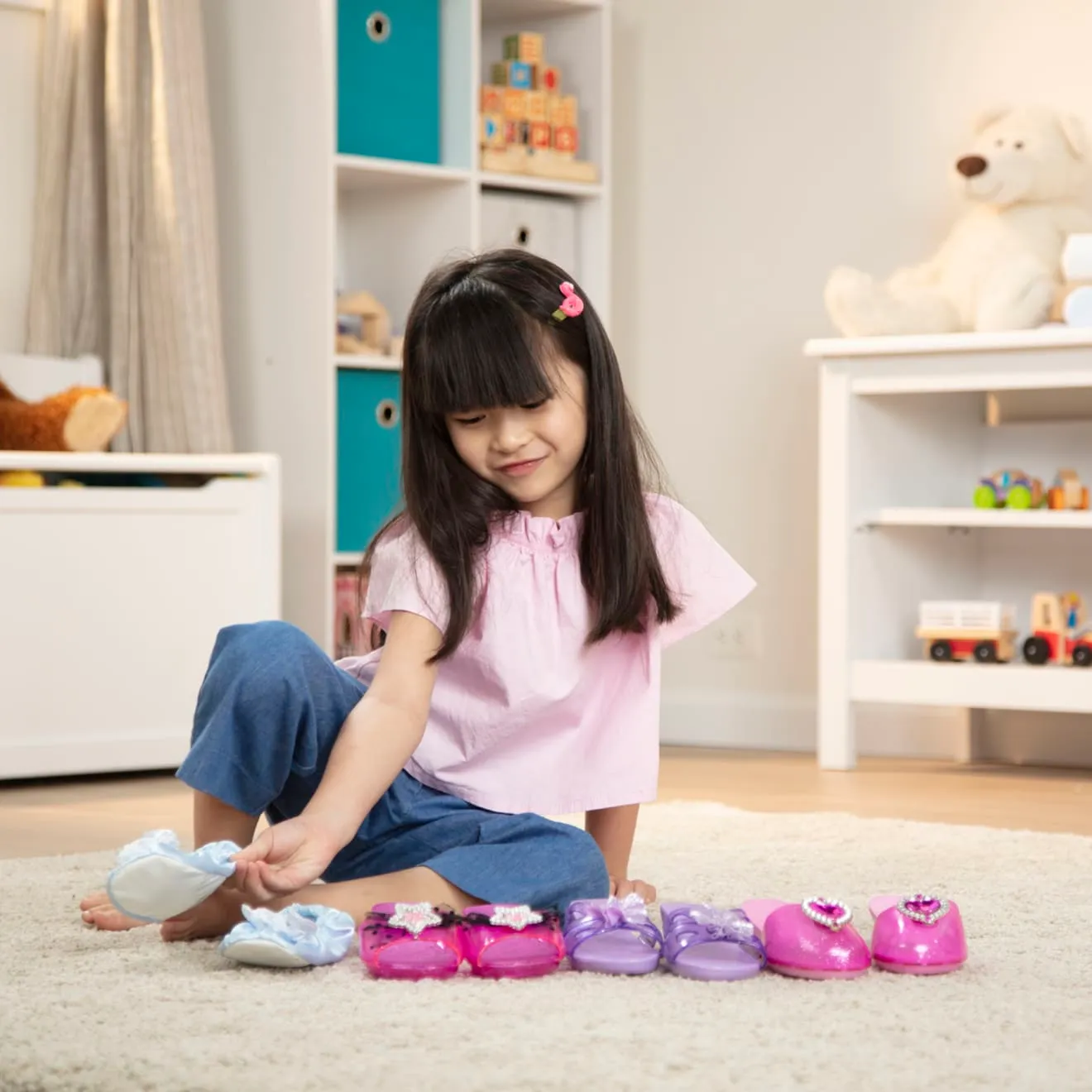 Melissa & Doug Step In Style Verkleidungs-Schuhe 4 Paar Prinzessin
