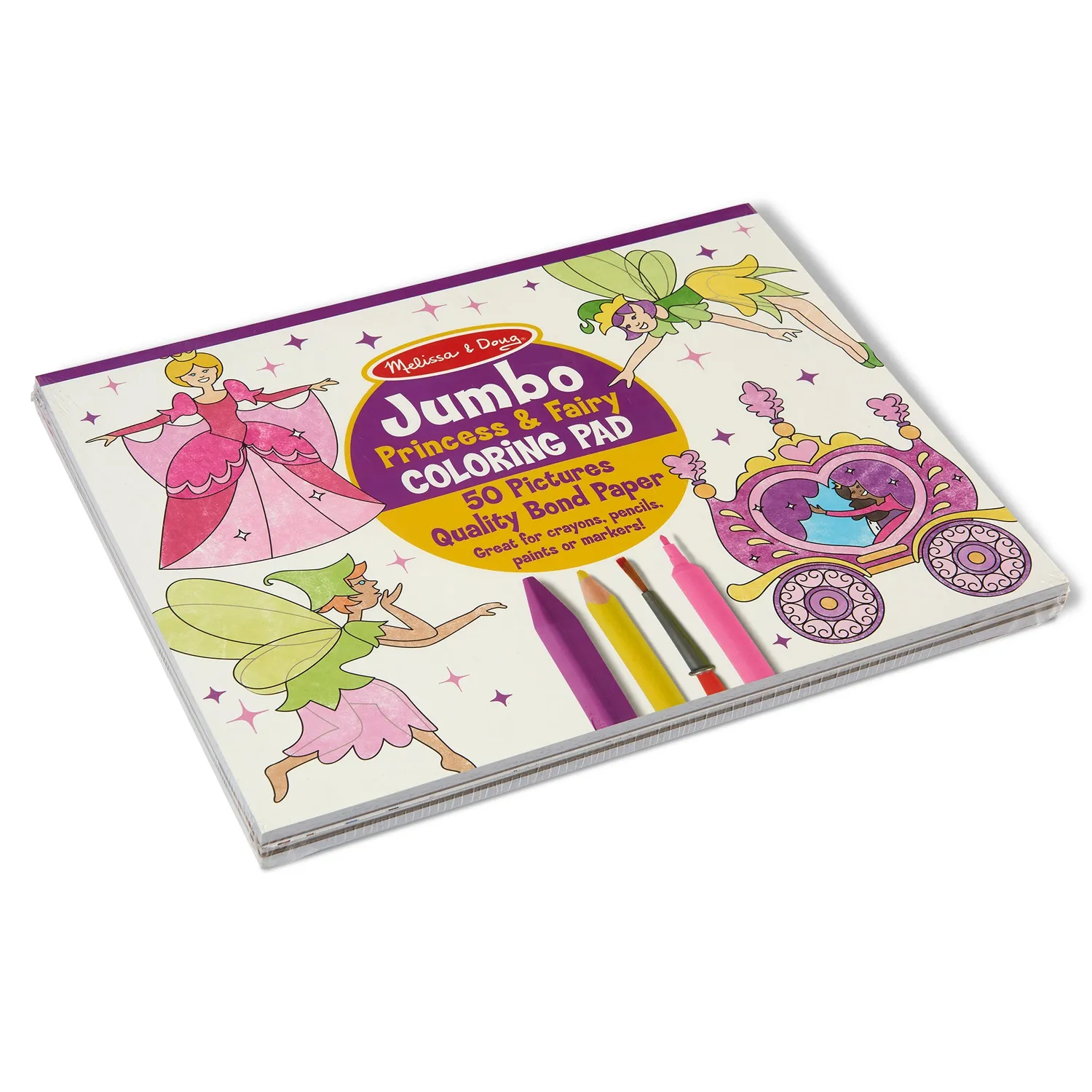 Melissa & Doug Princess Fairy Malblock Sticker Set 3-teilig