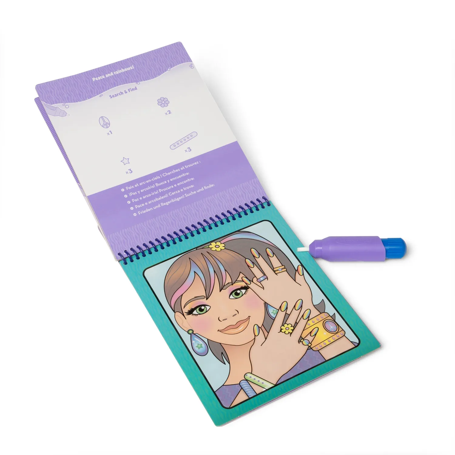 Melissa & Doug Water Wow! Makeup & Manicures Wassermalbuch wiederverwendbar